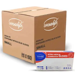 Gesalife Nitrile Gloves Powder Free Blue Small 10 x 100 Pcs