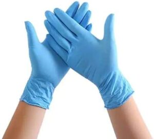 Nitrile Powder-Free Hand Gloves (Large, Blue) - Pack of 100 Pieces