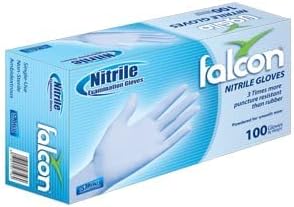 Falcon Nitrile Gloves - Blue Powder Free (Medium) - 100 Pieces
