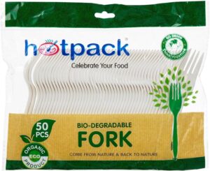 Hotpack Plastic White Forks, 50 Pieces