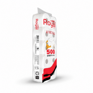 Royal Classic Toilet Roll 500 Sheets Pack of 20 Rolls 2Ply 100% Virgin Pulp